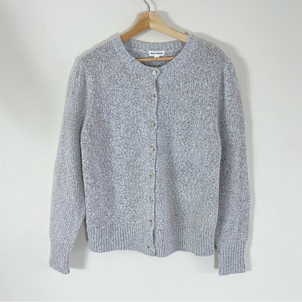NEW Roller Rabbit Isabel Cardigan in Silver Lurex - L
